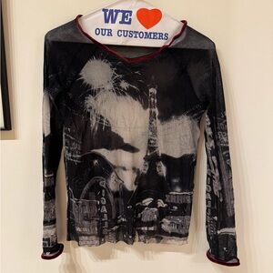 Jean Paul Gaultier Black and White Long Sleeve Top